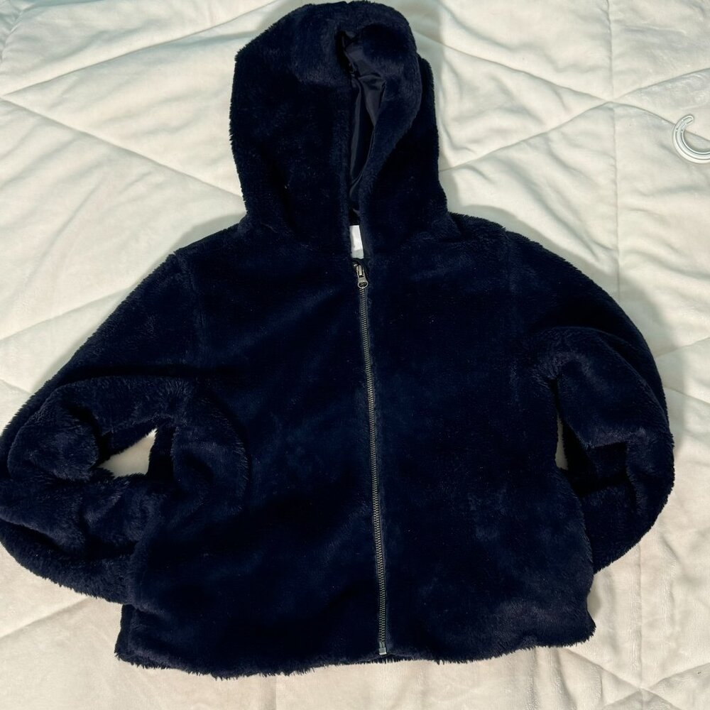 Hooded Faux-Fur Jacket for Girls size 10-12